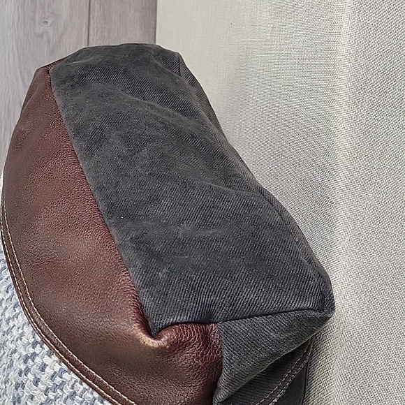 Myra Bag Canvas Tapestry Leather Tote Shoulder Bag - Picture 6 of 12